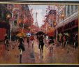 Картина Гобелен Париж в дождь