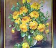 Картина Шелкография  Букет желтых роз