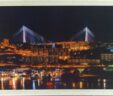 Картина шелкография «Владивосток.Мост в ночи» 35х50см